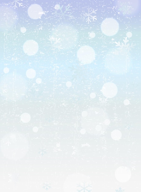 ボケライトと雪花のクリスマス雪の冬の背景