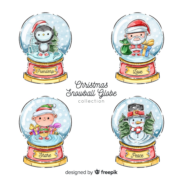 Christmas snowball globe collection