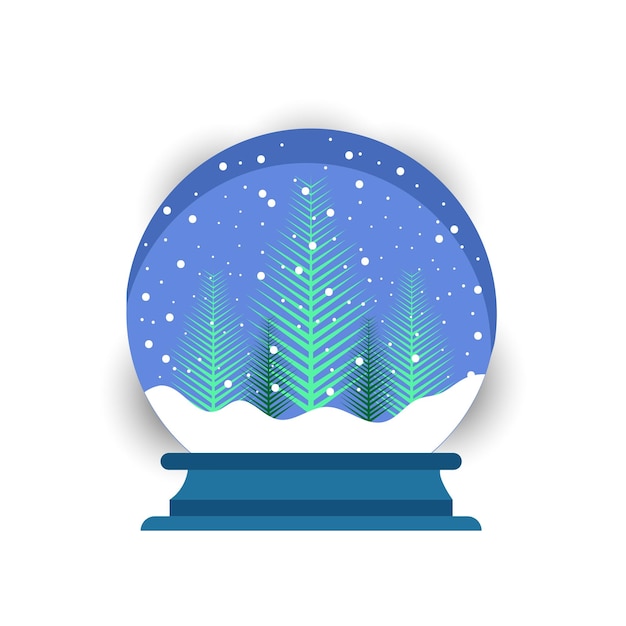 Vector christmas snowball globe concept