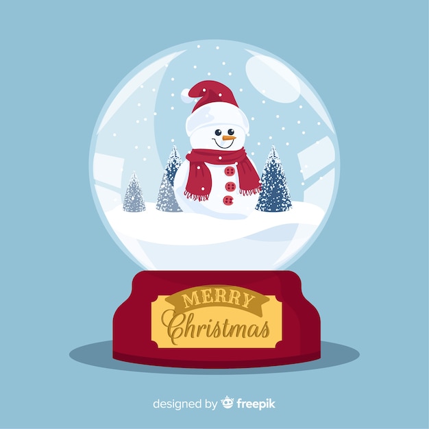 Vector christmas snowball globe design