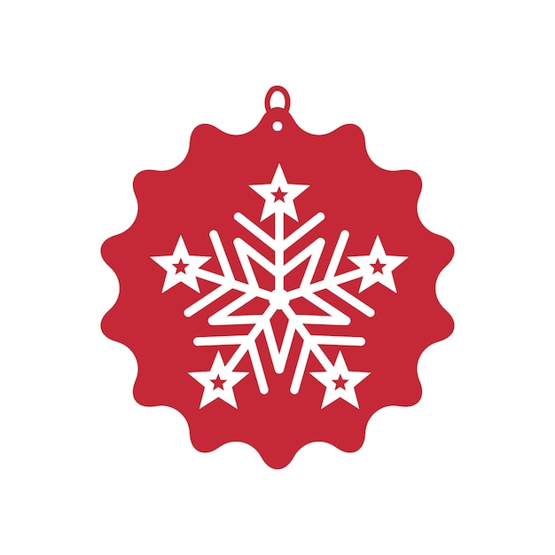 Вектор Рождественская икона снежинки