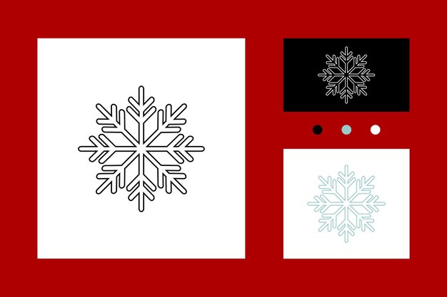 Christmas snowflake logo icon vector concept illustration for design