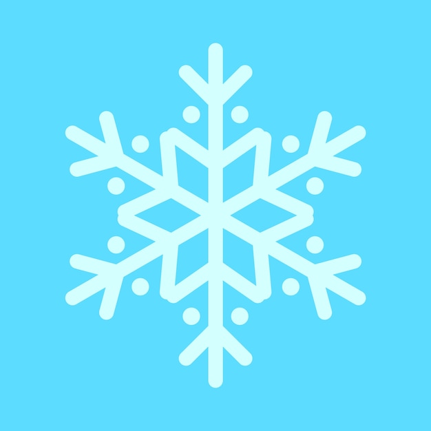 Vector christmas snowflake rounded