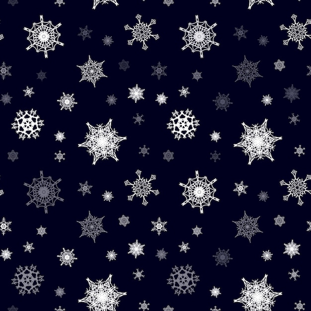 Рождественская снежинка бесшовные модели с черепичной падения снега