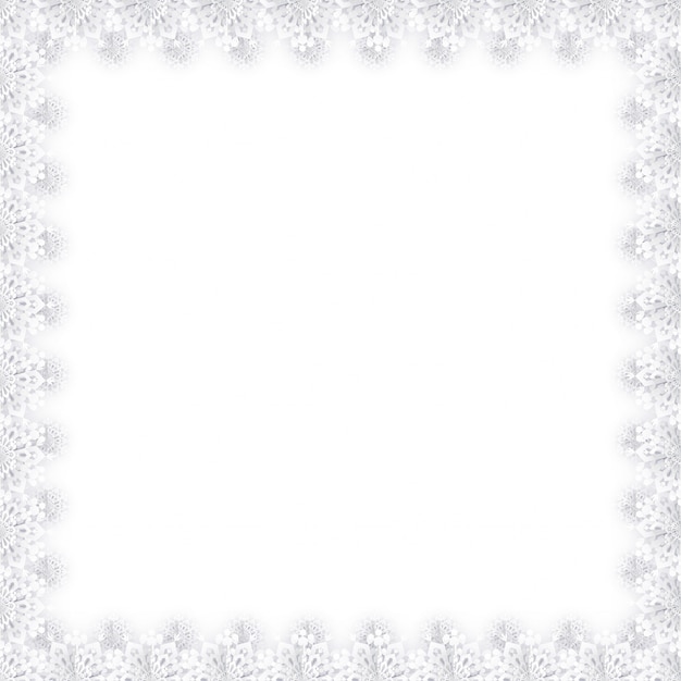 Vector christmas snowflakes frame