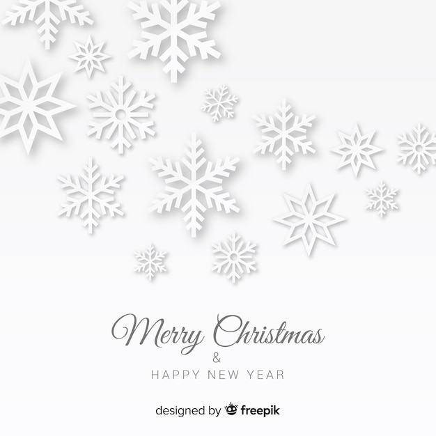 Vector christmas snowflakes in paper style