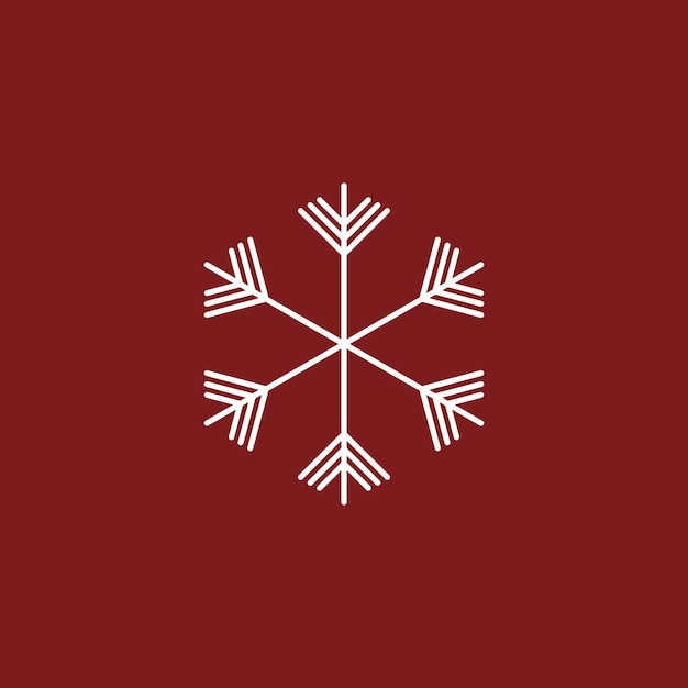 Christmas snowflakes on red background