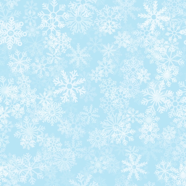 Christmas snowflakes seamless pattern