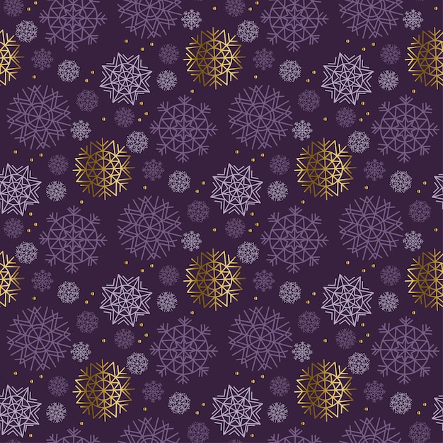 Christmas snowflakes seamless pattern.