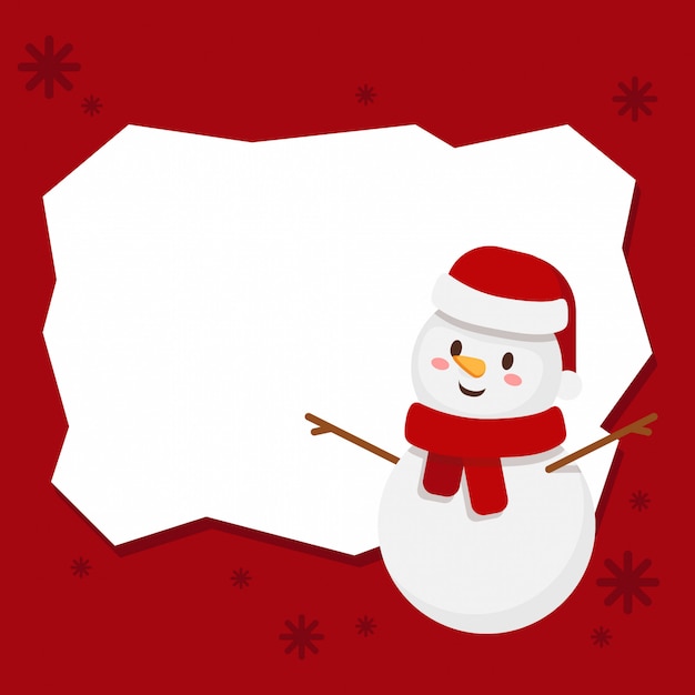 Vector christmas snowman cartoon