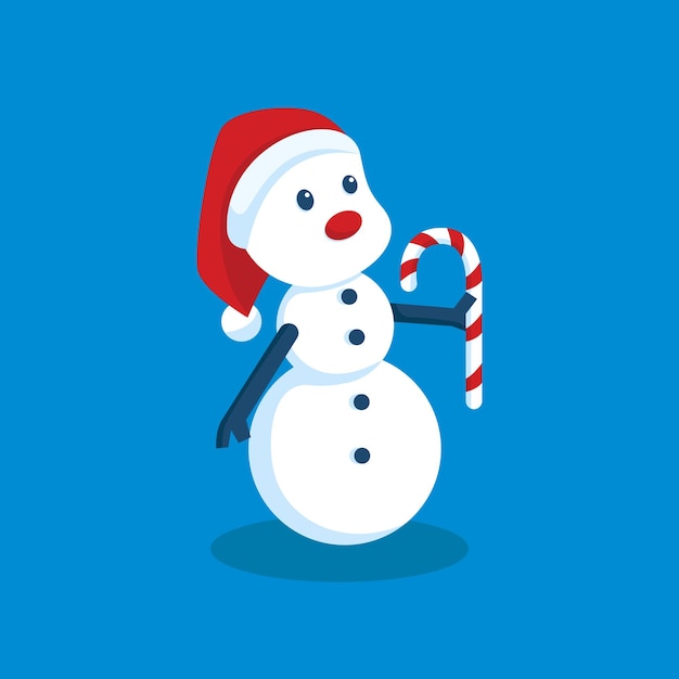 Christmas Snowman Character Design Illustration