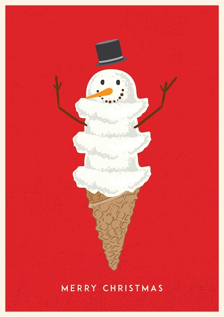 Christmas Snowman ice cream