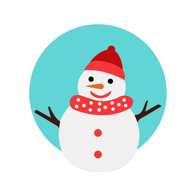 Vector christmas snowman illustratie