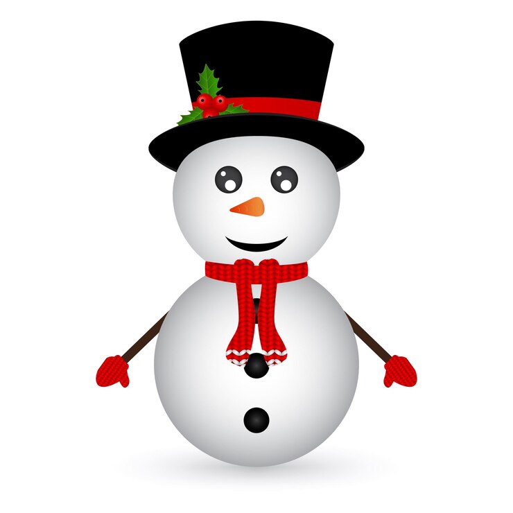वेक्टर christmas snowman on white background