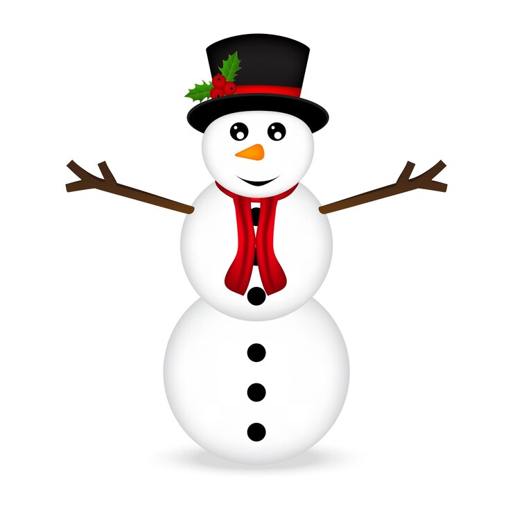 वेक्टर christmas snowman on white background