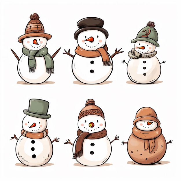 Vector christmas snowman