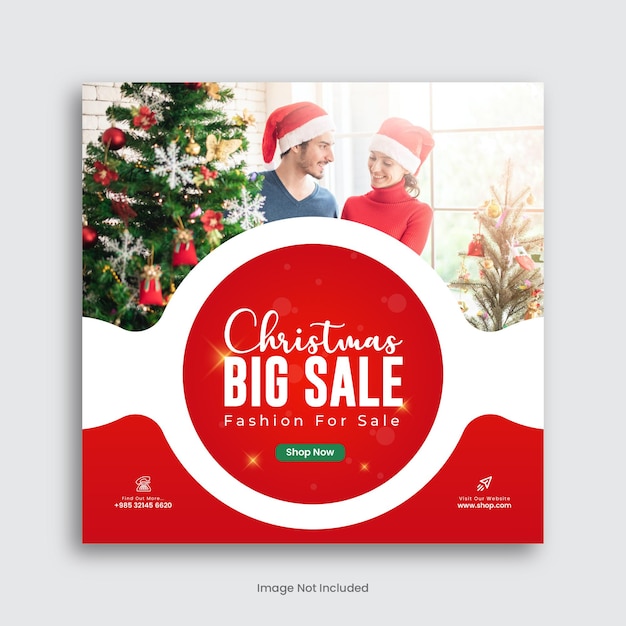 Vector christmas social media post or instagram story post template design premium vector