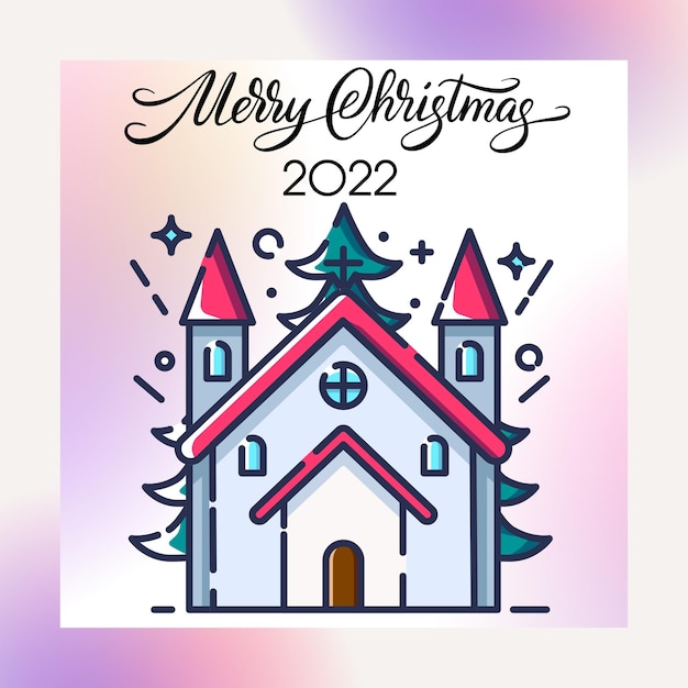 Christmas social media Posts template card christmas flyer 2022 modern design vector