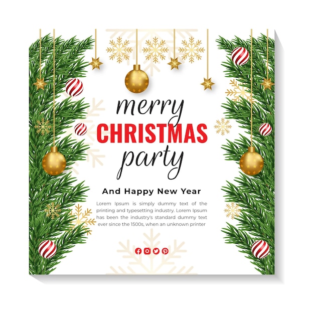 Vector christmas social media templates