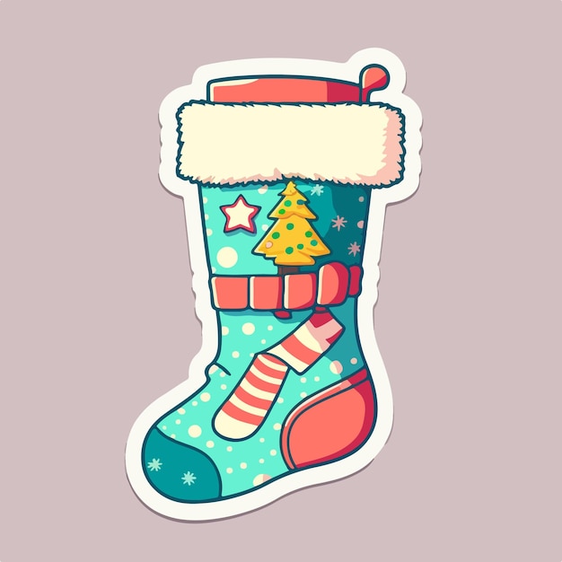 Christmas socks sticker xmas sock stickers decoration Newyear collection