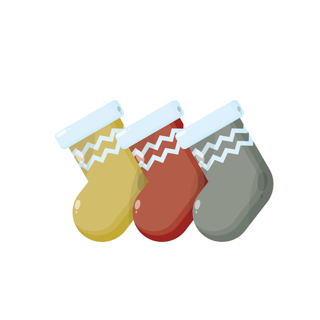Vector christmas socks vector icon