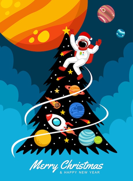 Vector christmas in space