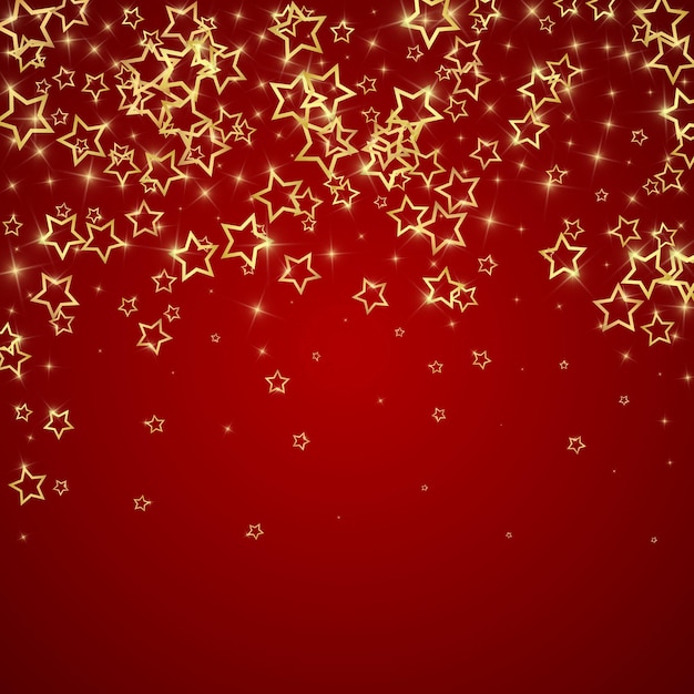 Christmas spirit Scattered falling stars