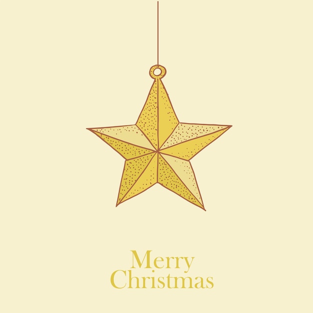 Vector christmas star christmas card christmas toys decorations line art celebration