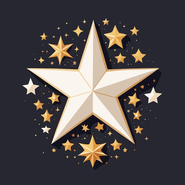 christmas Star flat vector detailed cartoon