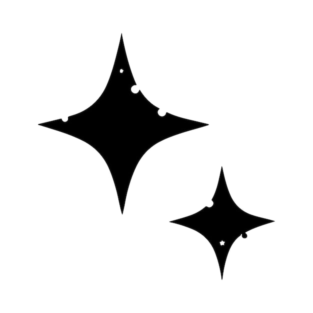 Vector christmas star icon silhouette
