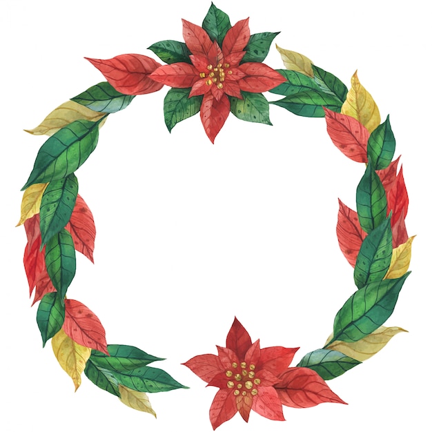 Christmas Star Poinsettia Wreath