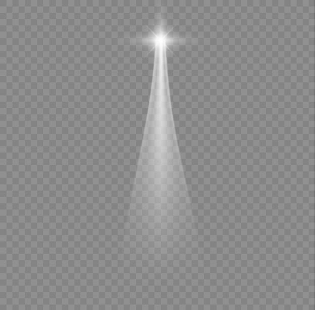 Christmas star with spotlight glowing white sparkling special light effect ray spark design vector