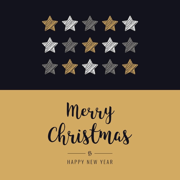 christmas stars card 