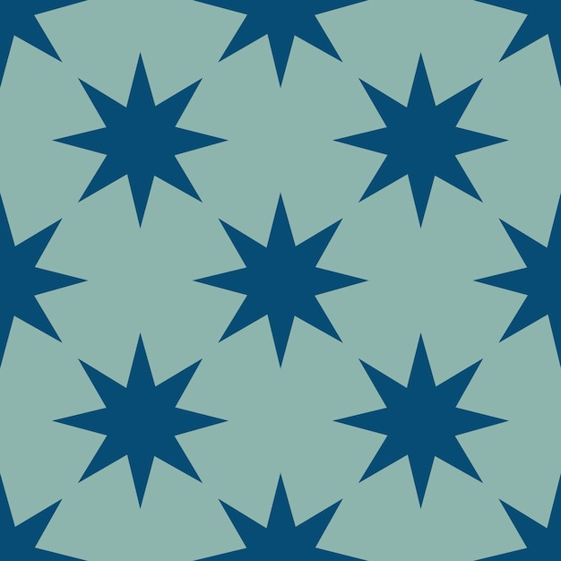 Christmas stars seamless pattern Vintage retro pattern with stars