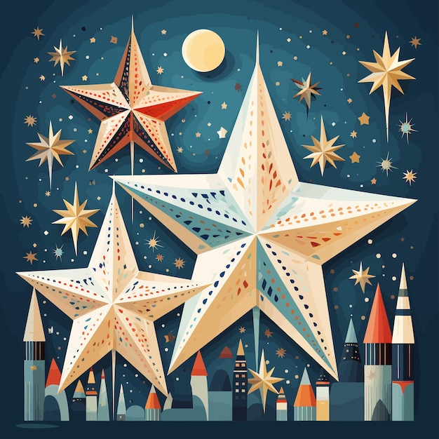 Vector christmas_stars_vector_illustrated