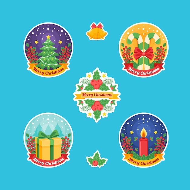 christmas stickers set
