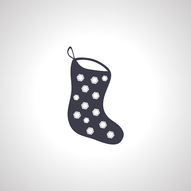 クリスマス ストッキング アイコン クリスマス 靴下ギフト分離アイコン白背景に