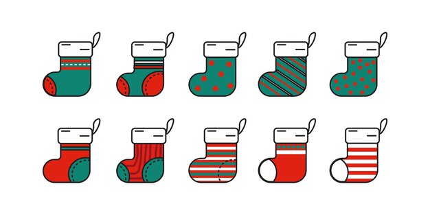 Vector christmas stocking