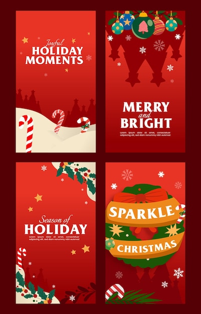 christmas story template design