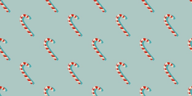 Christmas striped candies seamless pattern. Retro trendy horizontal seamless pattern design.