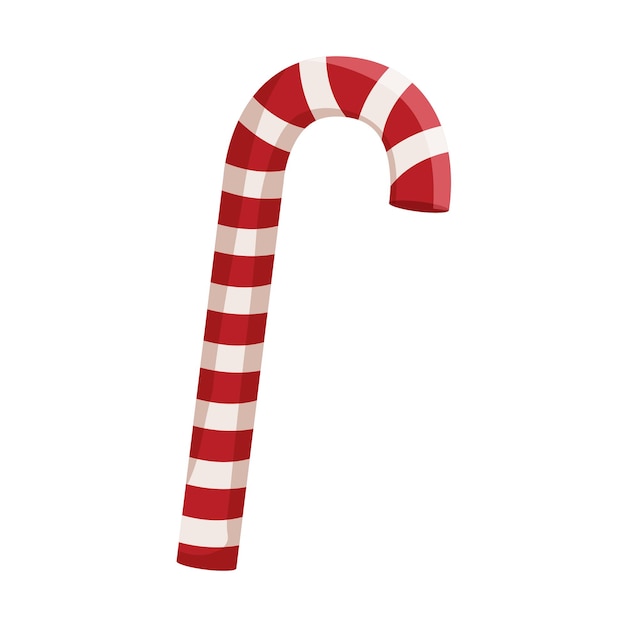 Christmas striped red and white candy canes illustration