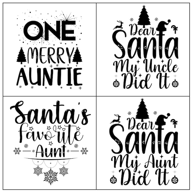 Christmas SVG bundle or Christmas typography t shirt design