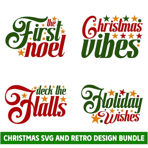 Vector christmas svg design bundle file digital download