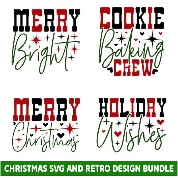 Vector christmas svg design bundle file digital download