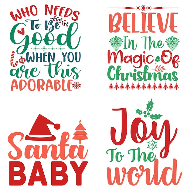 Vector christmas svg quotes design