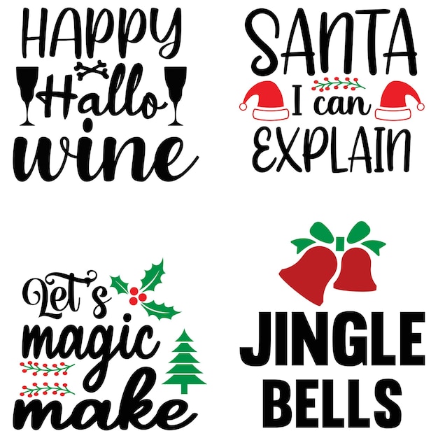 Christmas Svg Quotes Typography Tshirt Design
