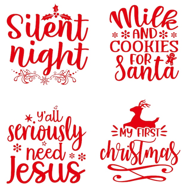 Christmas svg typography design