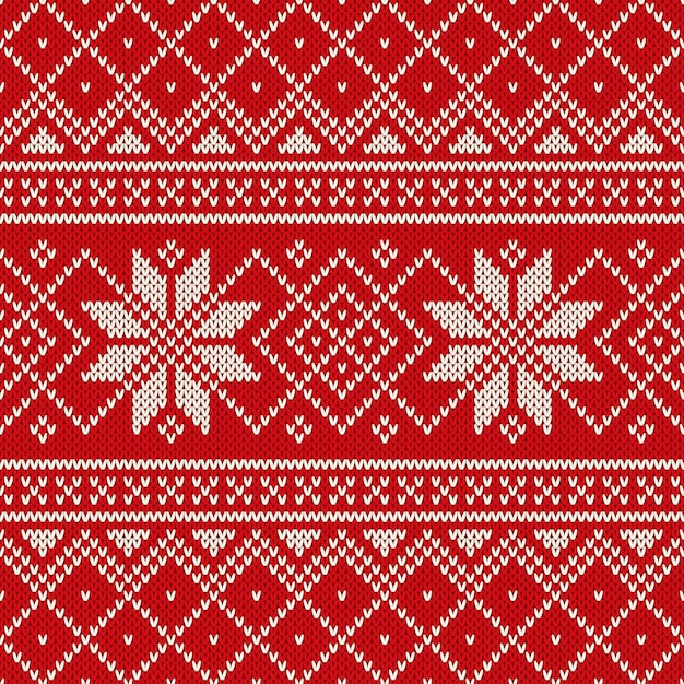 Christmas sweater design. seamless knitting pattern