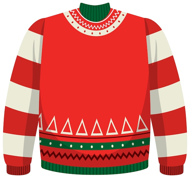 Вектор Рождественский свитер в мультяшном стиле изолирован