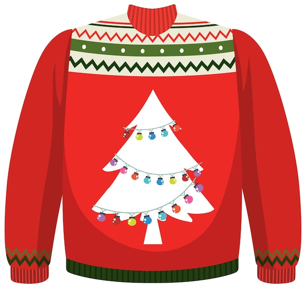 Christmas sweater with chirtmas tree pattern